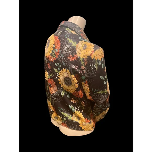 Adore leather jacket w sunflowers - Picture 2 of 9